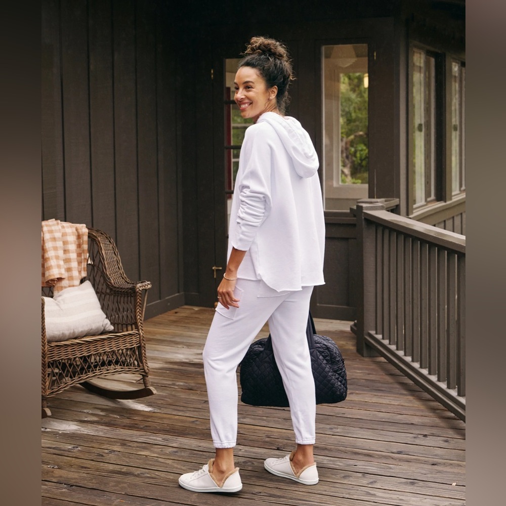 Frank & Eileen Travel Set Melanie Hoodie and Eamon Jogger White Size Small